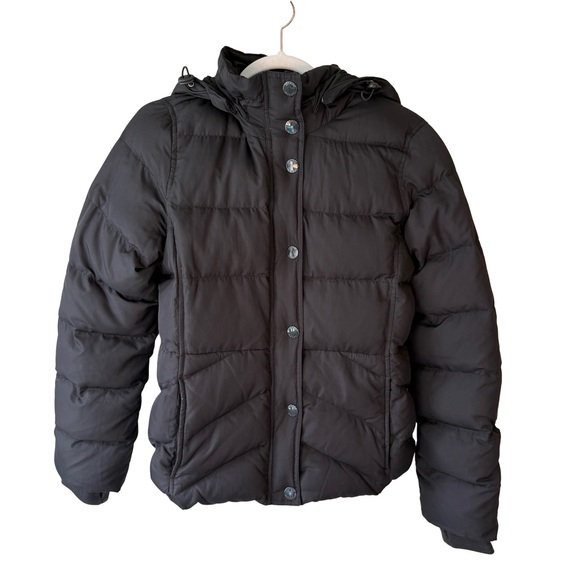 J. Crew Black Down Puffer Jacket Size S Cozy Winter Classic Casual Lightweight - Picture 2 of 16